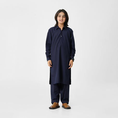 Navy Blue Wash n Wear Suit